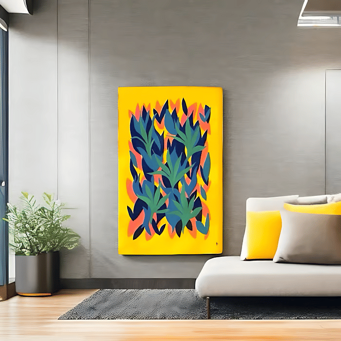 Tela Decorativa Grande Estela Amarelo