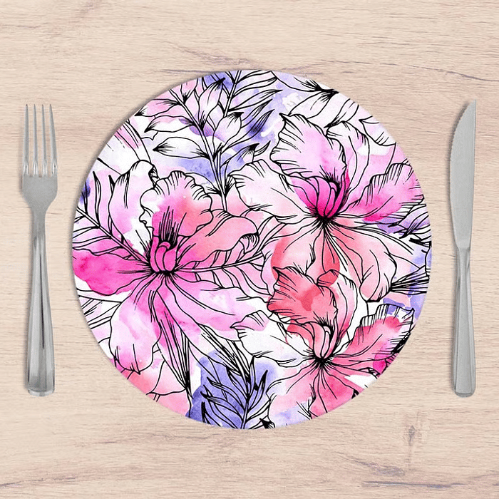 Kit: 4 Capas de SOUSPLAT Redondo Always Positive - 35x35