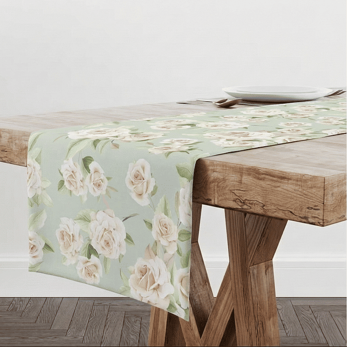 Trilho de Mesa Caminho de Mesa Naya Verde - 50x140cm -   