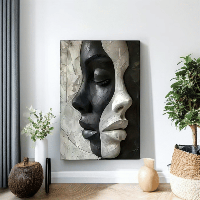 Tela Decorativa Grande Isadora Cinza