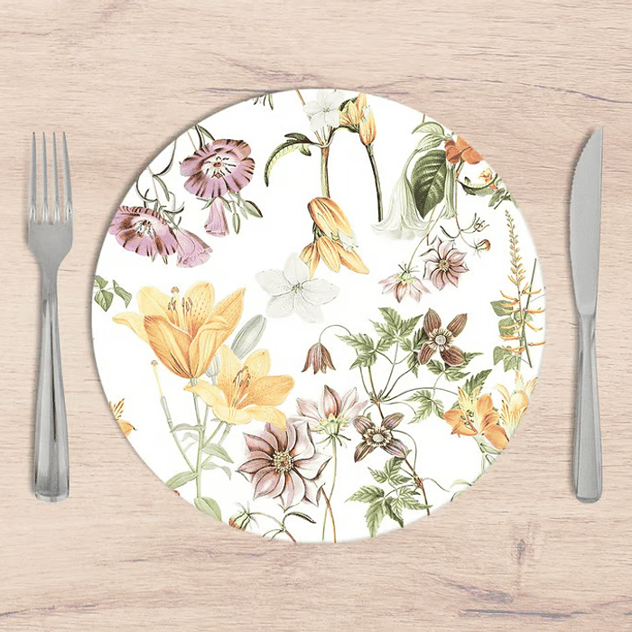 Kit: 4 Capas de SOUSPLAT Redondo Aline Amarelo - 35x35 -   