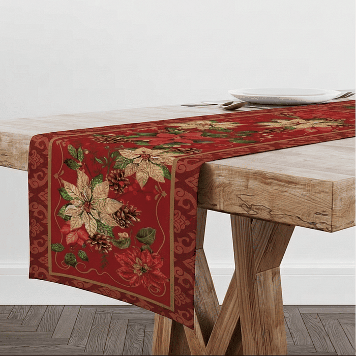 Trilho de Mesa Caminho de Mesa Flor do Natal - 50x140cm 