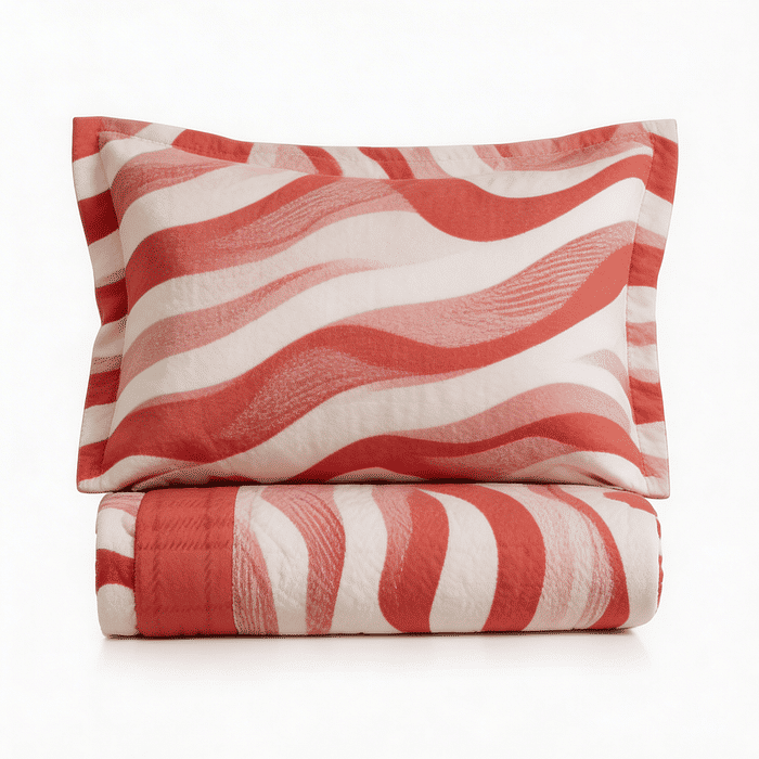 Kit: 1 Cobre-leito Bouti de Microfibra Ultrassonic + Porta-Travesseiros - Renata Rosa