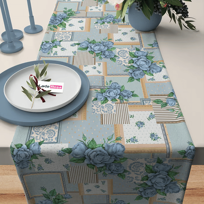 Trilho de Mesa Caminho de Mesa Joana Azul - 50x140cm -