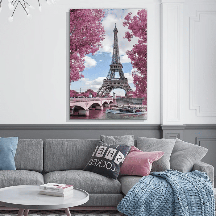 Tela Decorativa Grande Lovers Paris