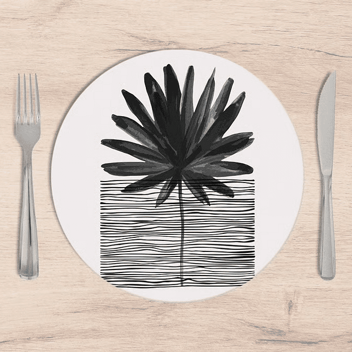 Kit: 4 Capas de Sousplat Redondo Greyern