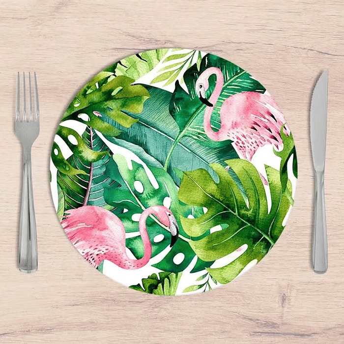 Kit: 4 Capas de SOUSPLAT Redondo Island Cisne - 35x35