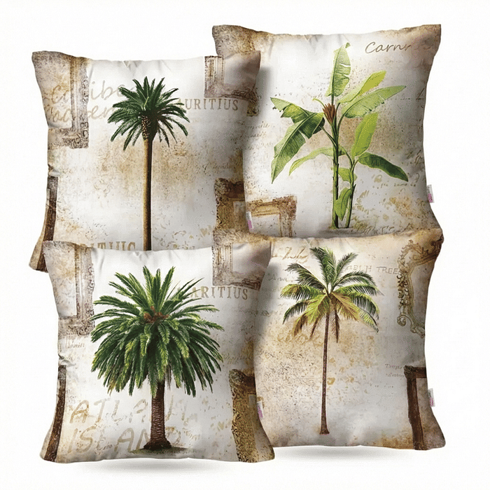 Kit: 4 Capas de Almofada Decorativas Tropical Sand