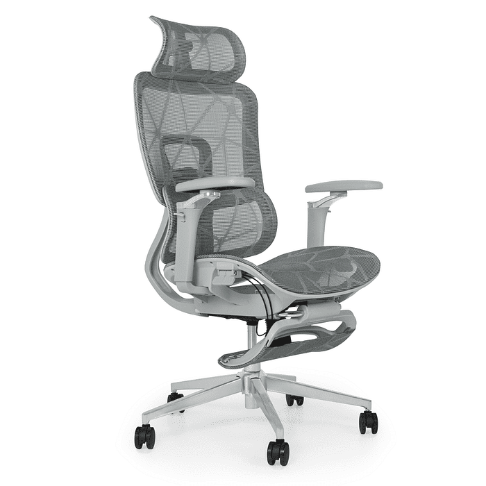 Cadeira de Escritório Ergonômica Atlas Giratória em Tela Mesh com Apoio de Lombar