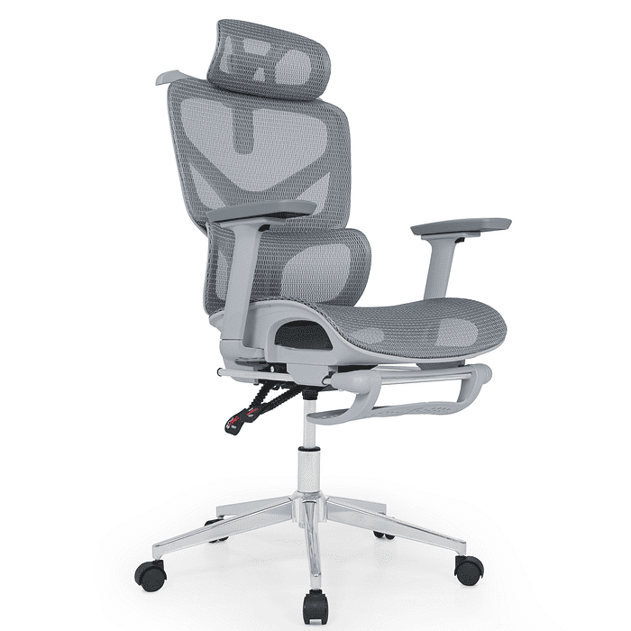 Cadeira de Escritório Ergonômica Supreme em Tela Mesh - Cinza Frontal