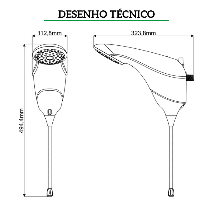 Chuveiro Ducha Sublime Branco Zagonel 7500W 220V