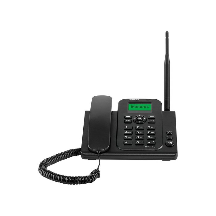 Telefone Celular Fixo CF 4202N Preto Intelbras 2G