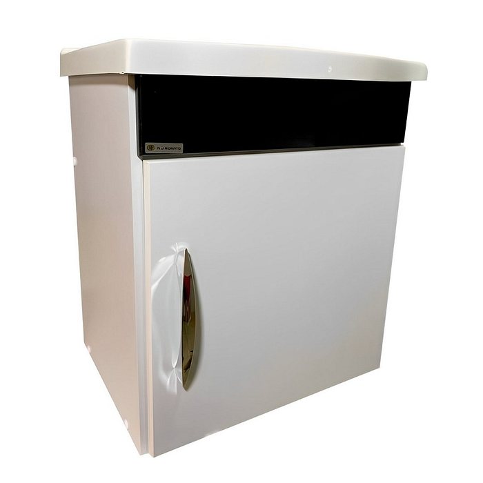 Kit Conjunto de Balcão Para Banheiro Siena 40cm Suspenso Preto Rorato