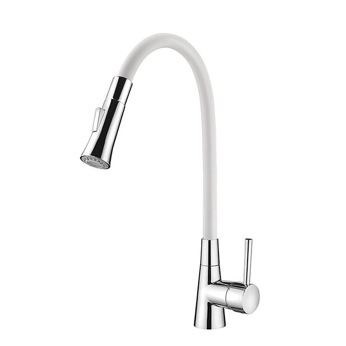 Misturador Monocomando De Mesa Bica Flex Branco/Cromado Lorenzetti 2257 W27