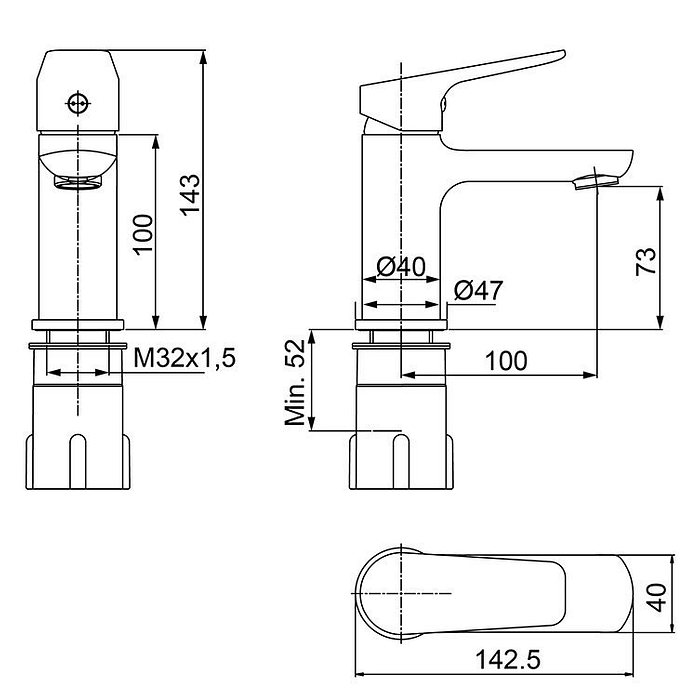 Torneira Misturador Monocomando Loren Mix 2875 C72 Lorenzetti