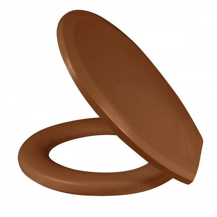 Assento Sanitário Almofadado Plus Caramelo Oval