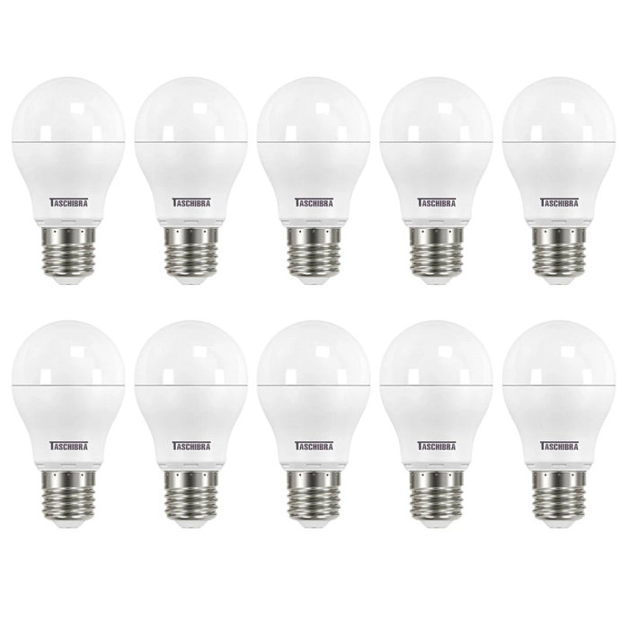 Kit Com 10PÇs Lâmpada Led 12W TKL80 3000K Taschibra