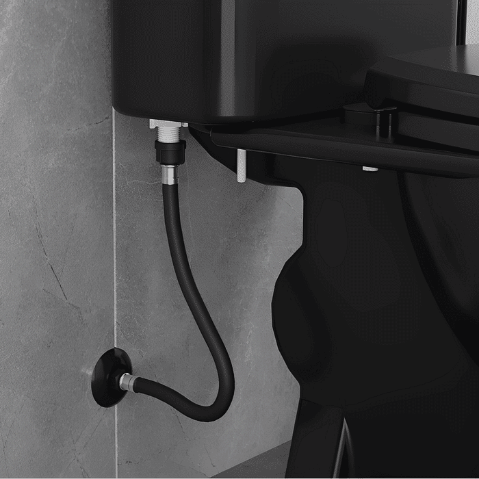 Engate  Flexível Plastico Preto De 1/2 Com 40cm Censi