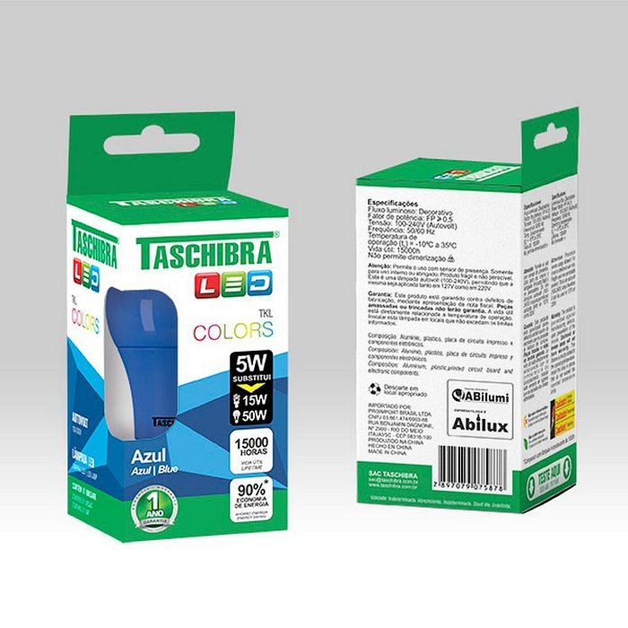 Lâmpada Led Azul 5W TKL Colors