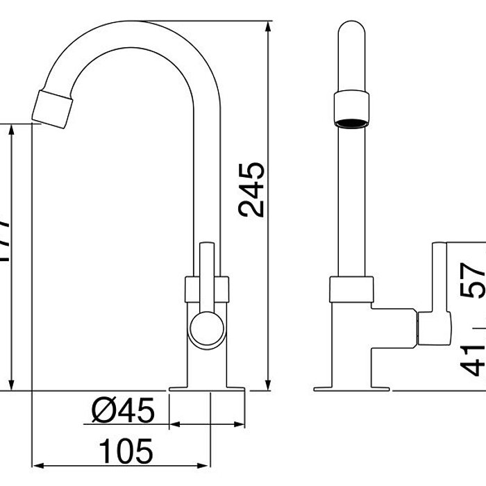 Torneira Lavatório de Mesa Bica Alta 1195 C31 Lorenzetti