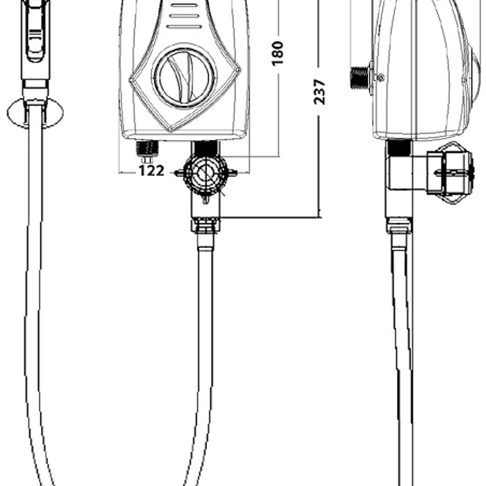 Ducha Higiênica Com Aquecedor 3T-4300W Branca Lorenzetti