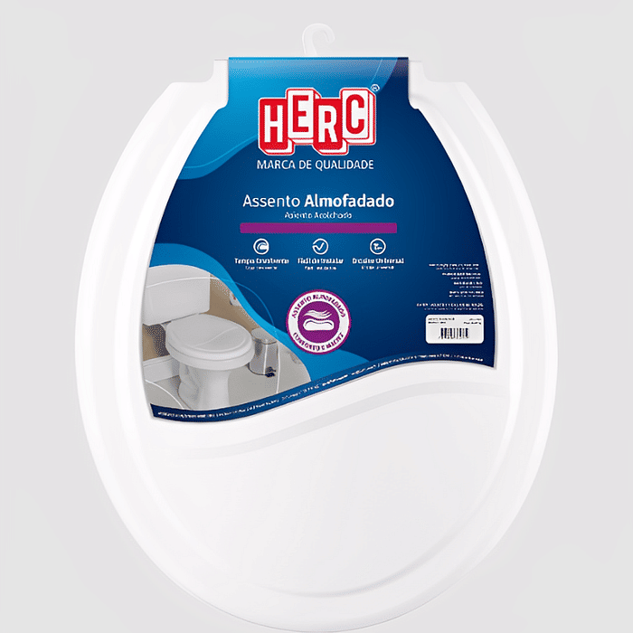 Assento Sanitário Almofadado Convencional Branco Herc