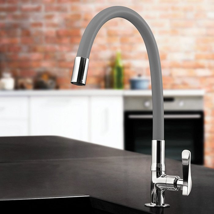 Torneira De Mesa Lorenflex Bica Flexível 1177 G27 Cinza Lorenzetti