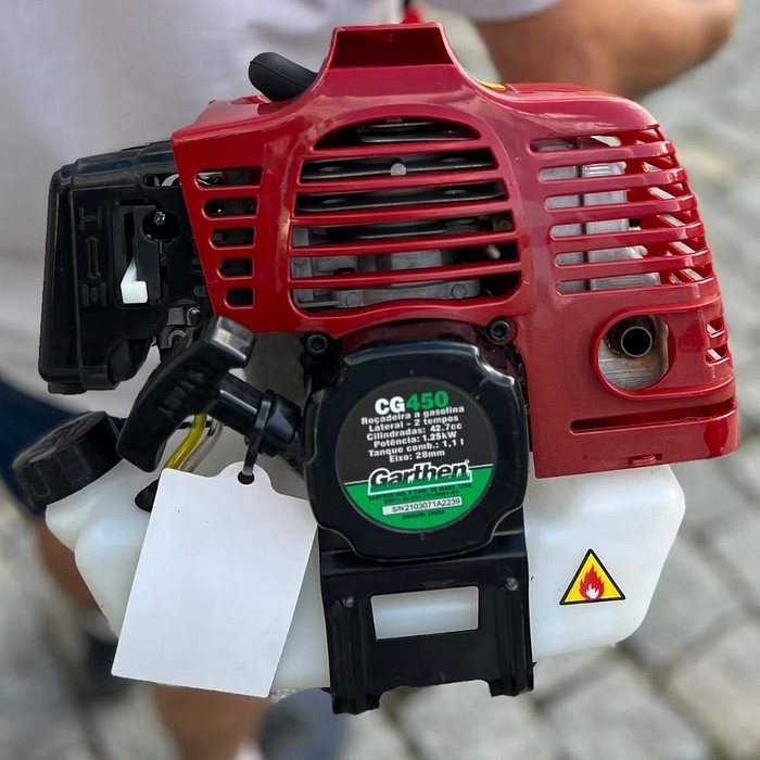 Máquina Roçadeira Lateral Gasolina CG-450 2 Tempos 42,7cc Garthen
