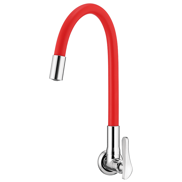 Torneira de Mesa Loren Flex Vermelha Com Bica Flexível 1177 R27 Lorenzetti