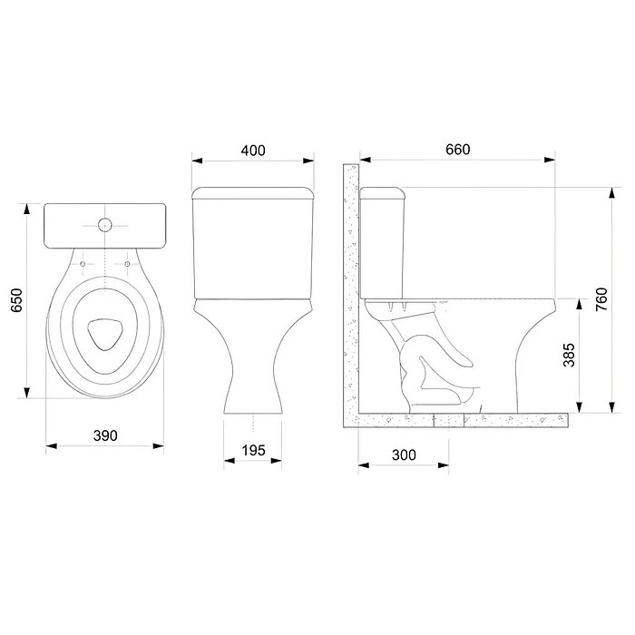 Vaso Sanitário Parati Com Caixa Acoplada Caramelo / Marrom Logasa