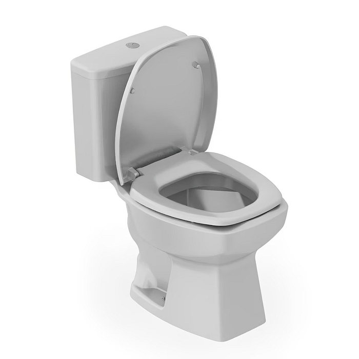 Kit Completo  Vaso Sanitário Thema Cinza Platina com Caixa Acoplada Incepa