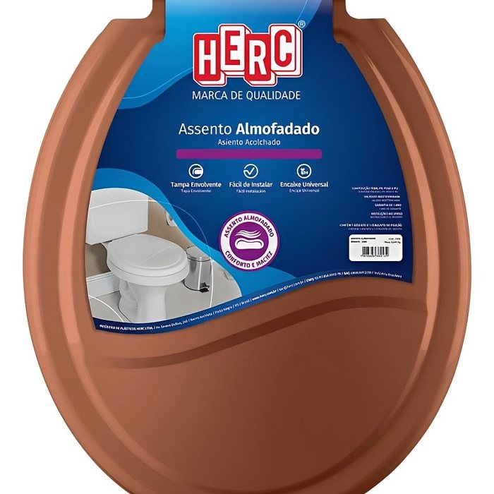 Assento Santário Almofadado Convencional Ocre Herc