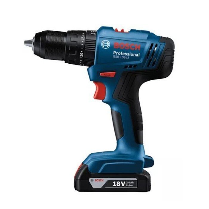 Parafusadeira e Furadeira Profissional GSB 183-LI Com 2 Baterias Bosch