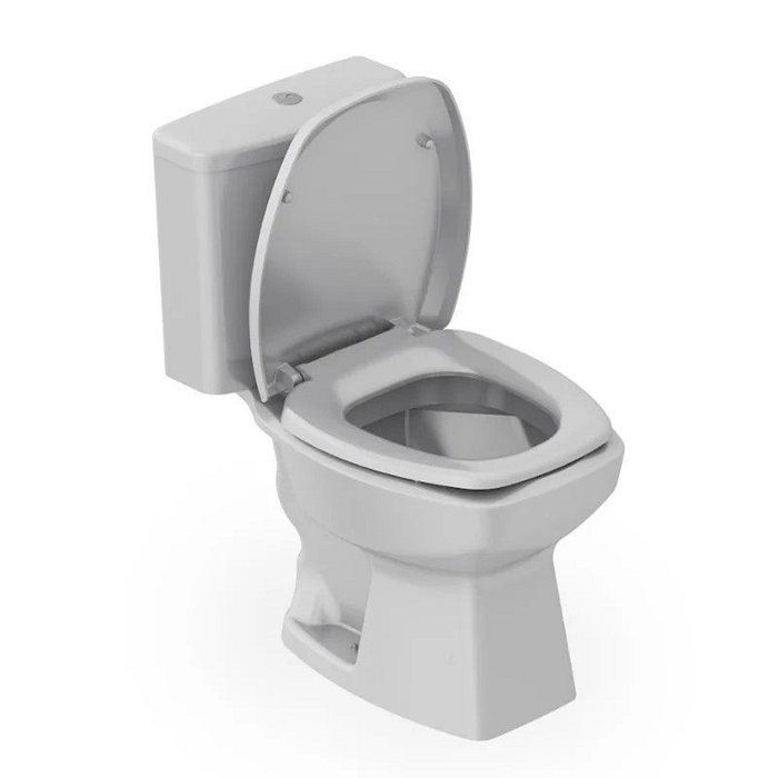 Vaso Sanitário Thema Cinza Platina com Caixa Acoplada