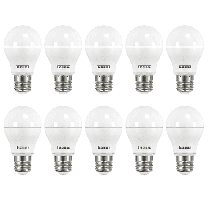 Kit Com 10PÇs Lâmpada Led 12W TKL80 3000K Taschibra