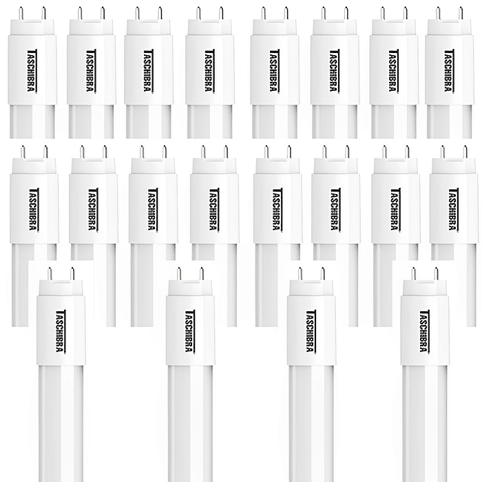 Kit Com 20Pçs Lâmpada Led Tubular 9,9W 60cm T8 6500K Taschibra