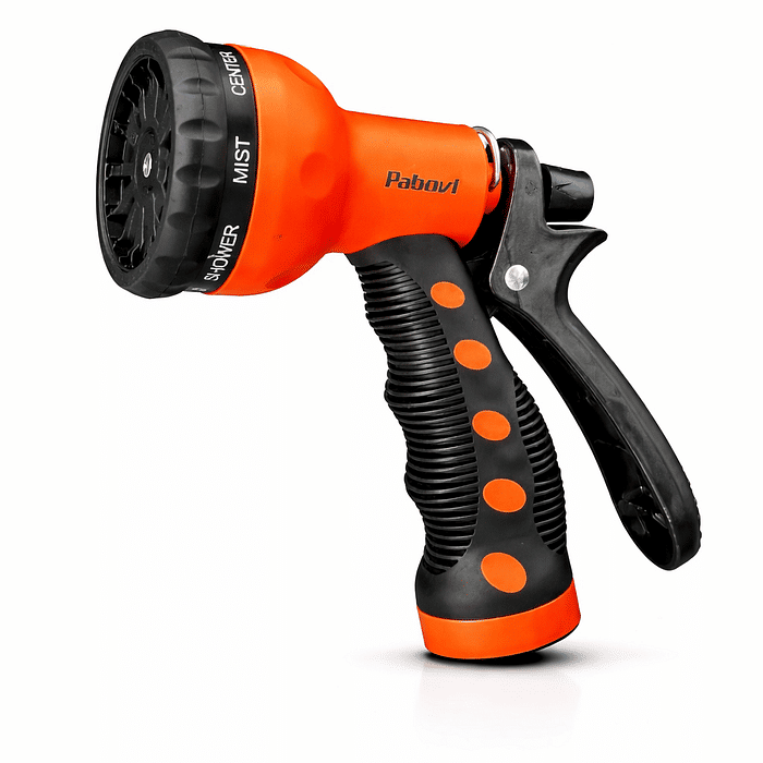 Hidropistola Esguicho Para Mangueira 8 Funções Emborrachada Pabovi