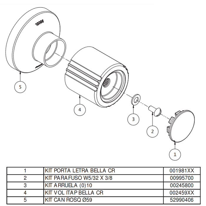 Acabamento Para Registro Base Docol 1/2" à 1" Itapema Bella