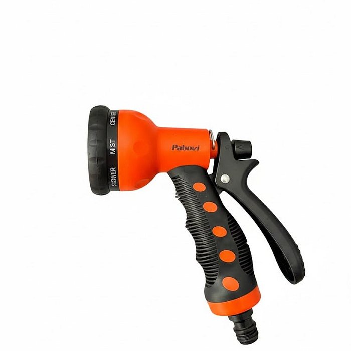 Hidropistola Esguicho Para Mangueira 8 Funções Emborrachada Pabovi