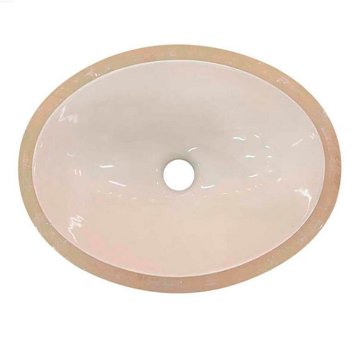 Cuba Para Lavatório Oval de Embutir Biscuit/Bege Incepa