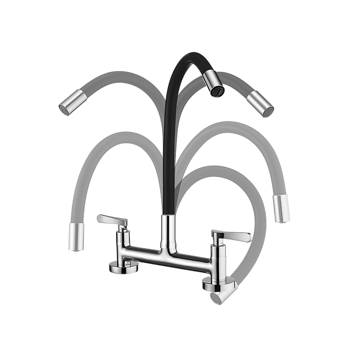 Misturador de Mesa Para Cozinha Bica Flex Preta Lorenzetti 1256 B27