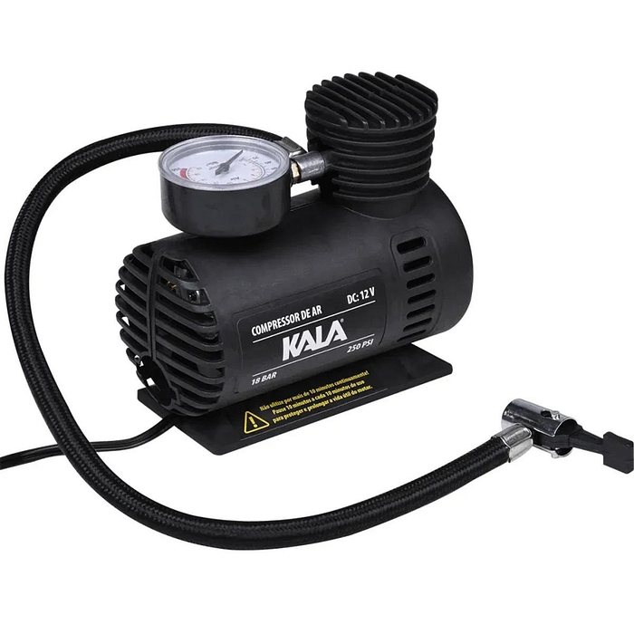 Compressor de Ar Compacto 12v 250psi Kala