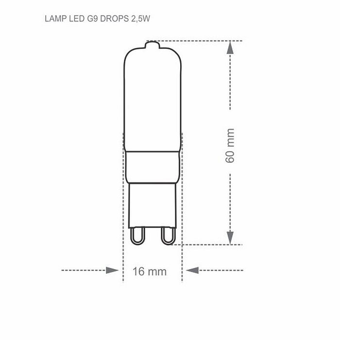 Lâmpada Led Para Lustre Led G9 Drops 2W 220V 6500K