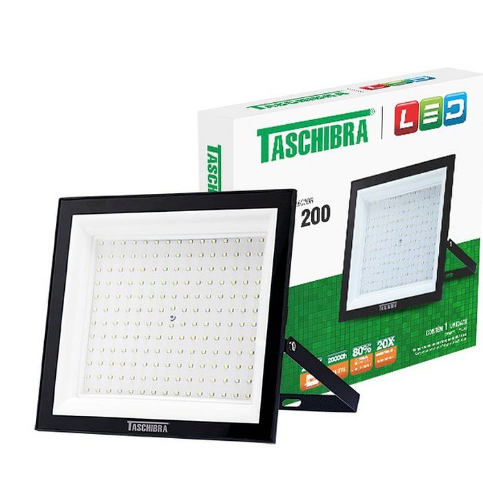 Refletor TR Led 200W Preto 6500K