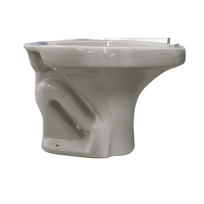 Kit Completo Vaso Sanitário Convencional Parati Cinza Cromo Logasa