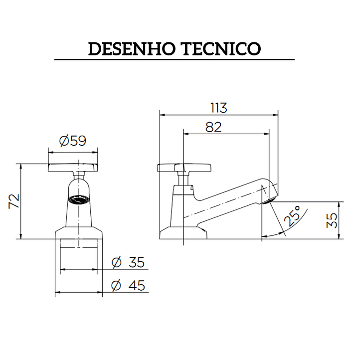 Torneira Para Banheiro de Mesa 1193 Nova Pertutti Docol 00903006