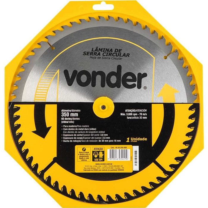 Serra Circular Widea Vonder 60 Dentes 350x30 60