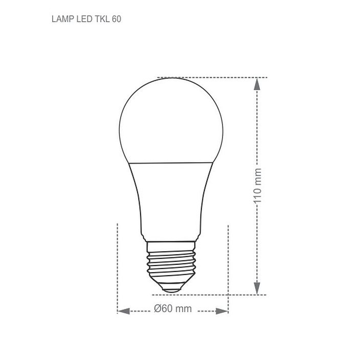 Kit Com 10Pçs Lâmpada Led 9W TKL60 6500K Taschibra