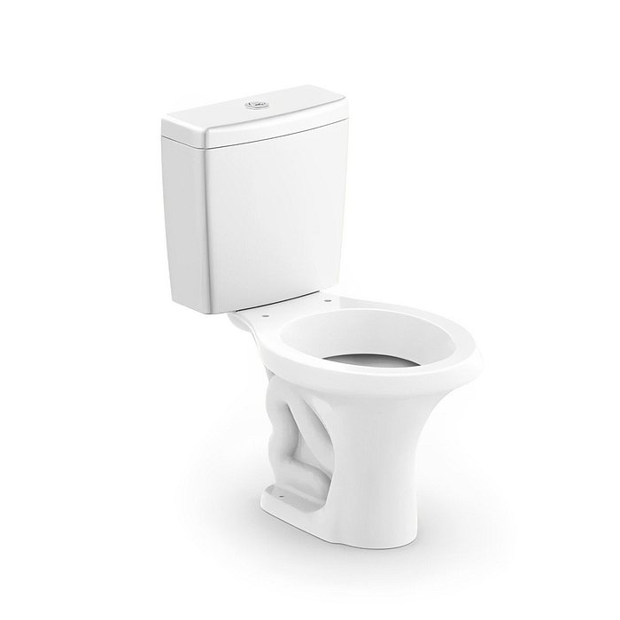 Kit Vaso Sanitário Parati com Caixa Acoplada e Assento Almofadado Branco Logasa Completo