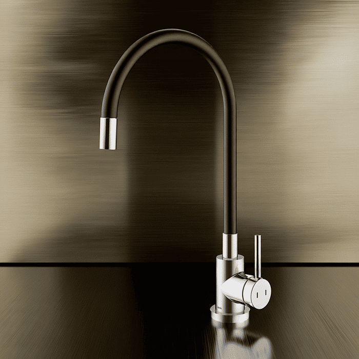 Torneira Misturador Monocomando Docol Spice Preto/Cromado 00905657